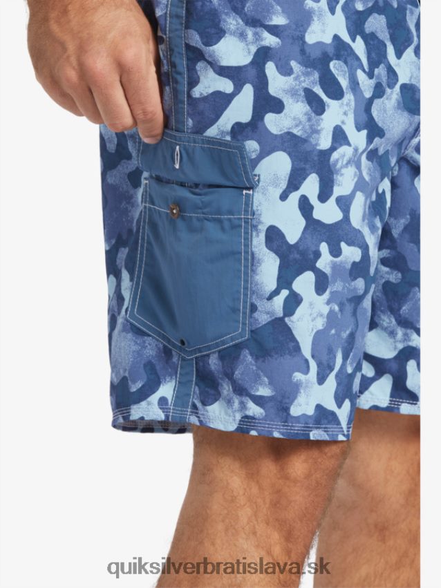 waterman throwback camo 19 boardshorts Quiksilver muži B80HXR536 práporčík modrý návrat
