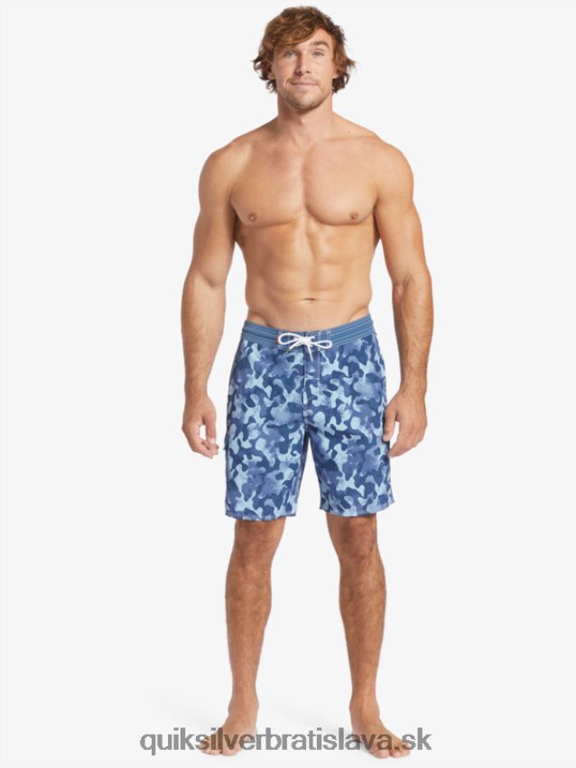 waterman throwback camo 19 boardshorts Quiksilver muži B80HXR536 práporčík modrý návrat