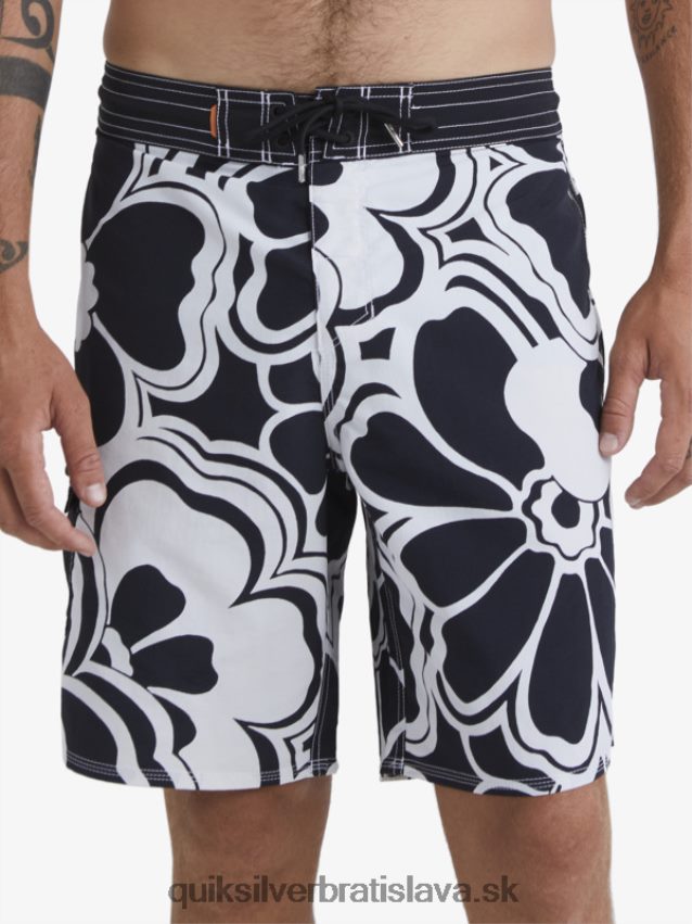 waterman throwback print 19 boardshorts Quiksilver muži B80HXR1436 čierny návrat