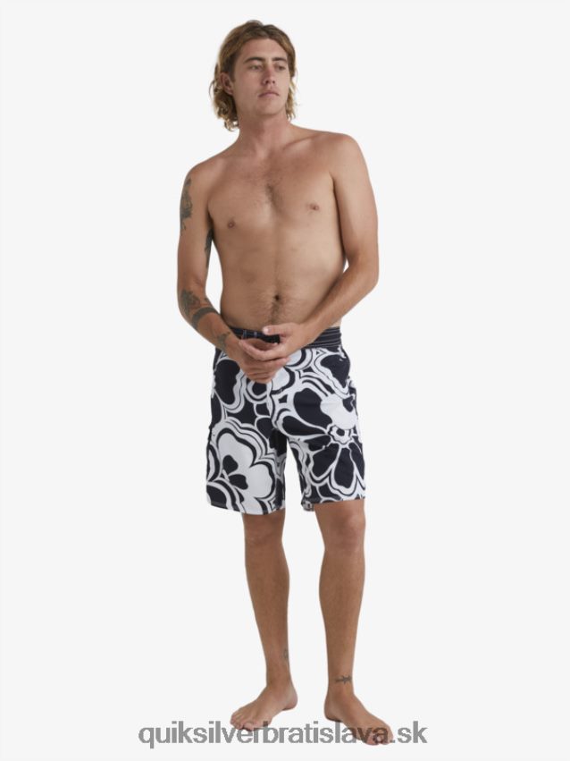 waterman throwback print 19 boardshorts Quiksilver muži B80HXR1436 čierny návrat
