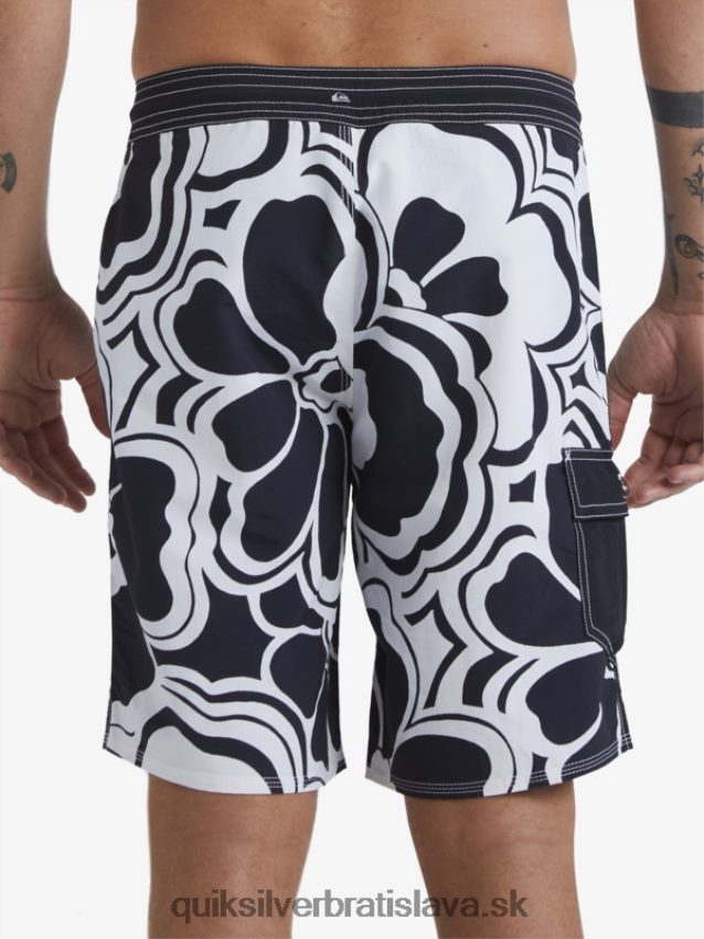 waterman throwback print 19 boardshorts Quiksilver muži B80HXR1436 čierny návrat