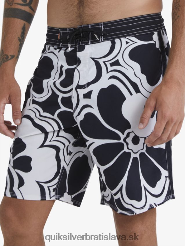 waterman throwback print 19 boardshorts Quiksilver muži B80HXR1436 čierny návrat