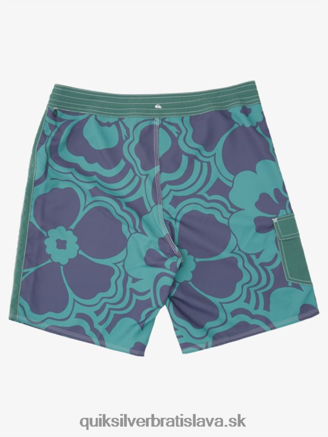 waterman throwback print 19 boardshorts Quiksilver muži B80HXR1437 dymová borovica návrat