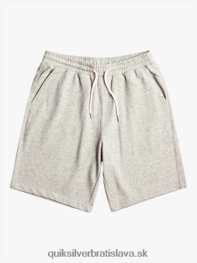základné teplákové šortky Quiksilver muži B80HXR1272 svetlosivý vres