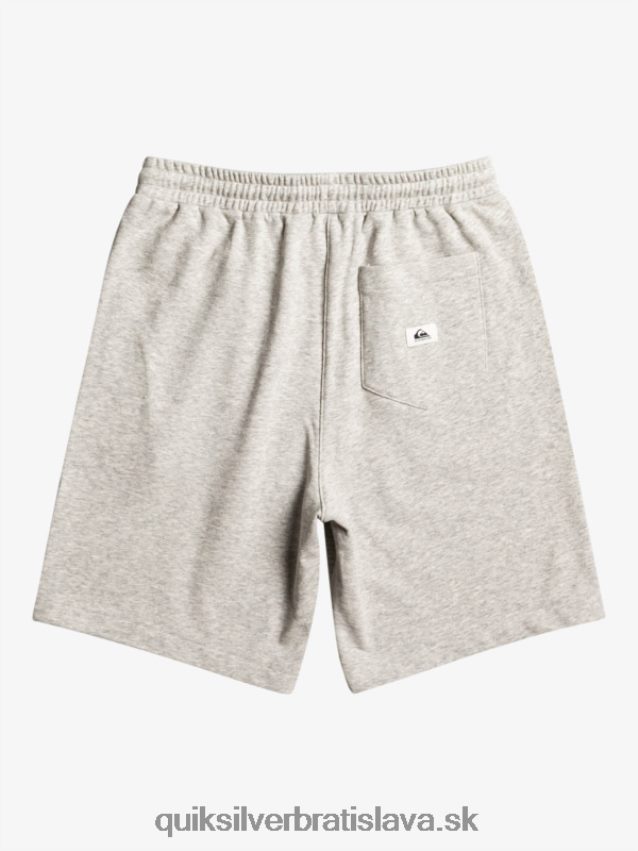 základné teplákové šortky Quiksilver muži B80HXR1272 svetlosivý vres