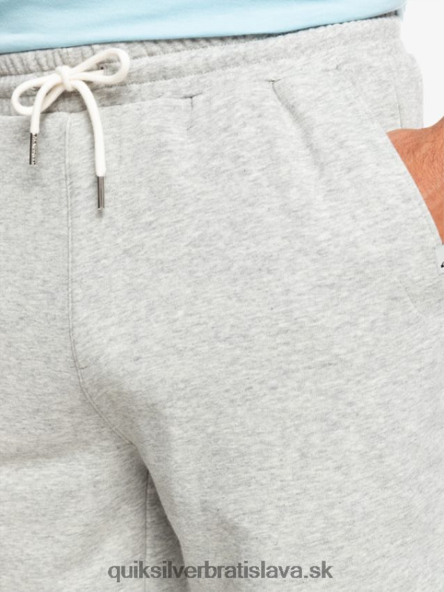 základné teplákové šortky Quiksilver muži B80HXR1272 svetlosivý vres
