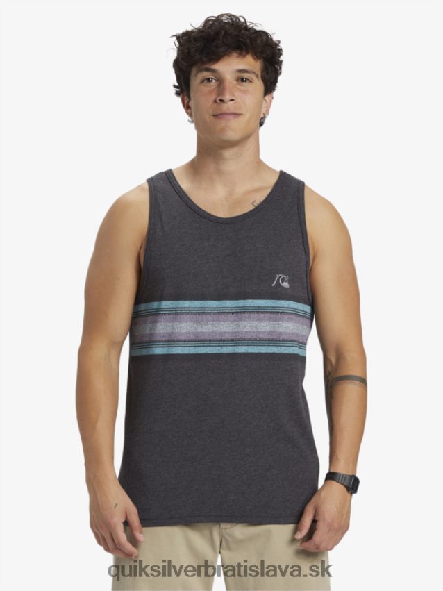 každodenný pruhovaný tank Quiksilver muži B80HXR705 vres z dreveného uhlia