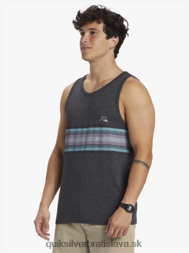 každodenný pruhovaný tank Quiksilver muži B80HXR705 vres z dreveného uhlia