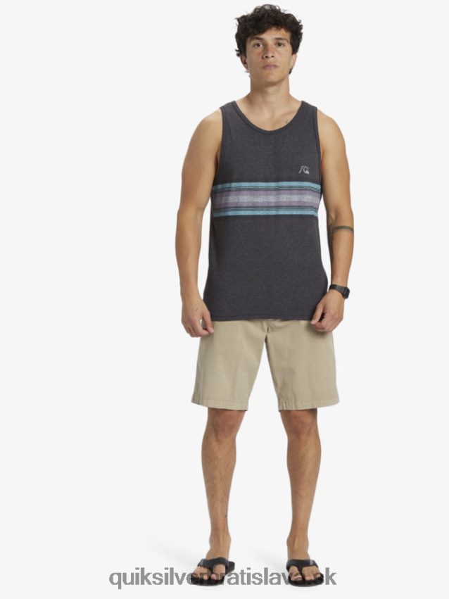 každodenný pruhovaný tank Quiksilver muži B80HXR705 vres z dreveného uhlia
