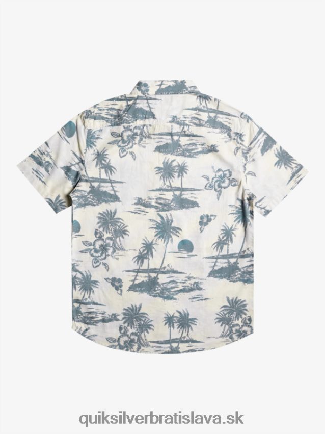 Airflow bavlnená košeľa s krátkym rukávom Quiksilver muži B80HXR1368 brezové prúdenie vzduchu