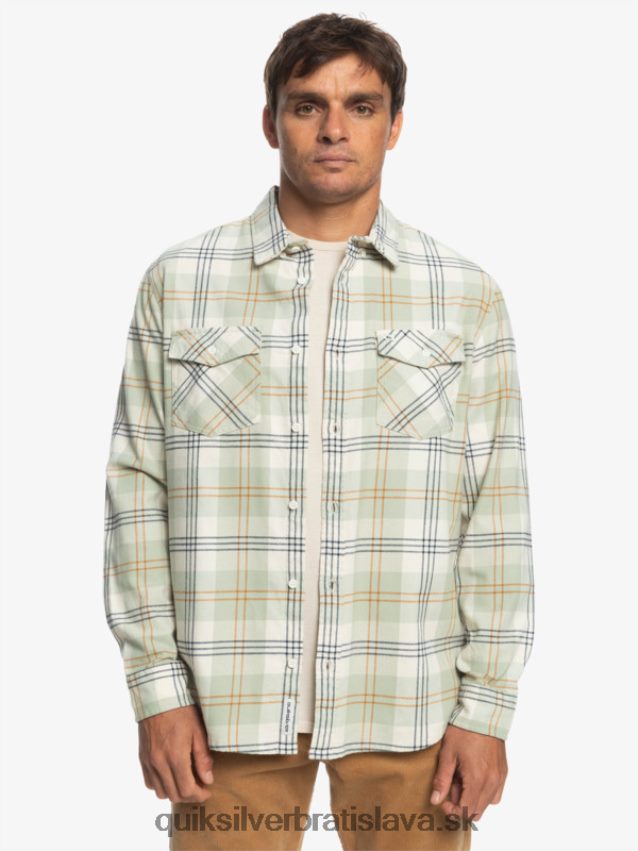 Harelaw stretch košeľa s dlhým rukávom Quiksilver muži B80HXR1510 púštny mudrc zajac