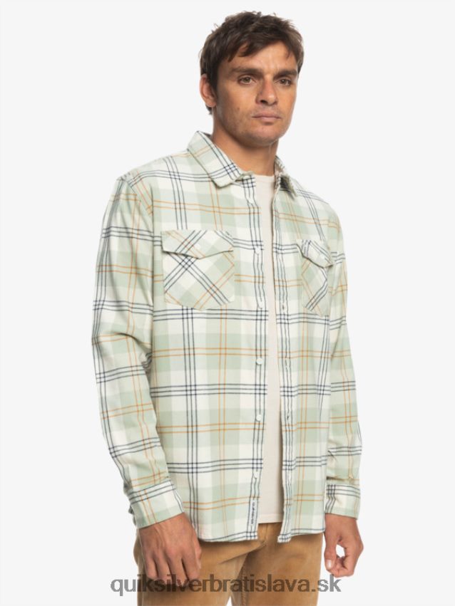 Harelaw stretch košeľa s dlhým rukávom Quiksilver muži B80HXR1510 púštny mudrc zajac
