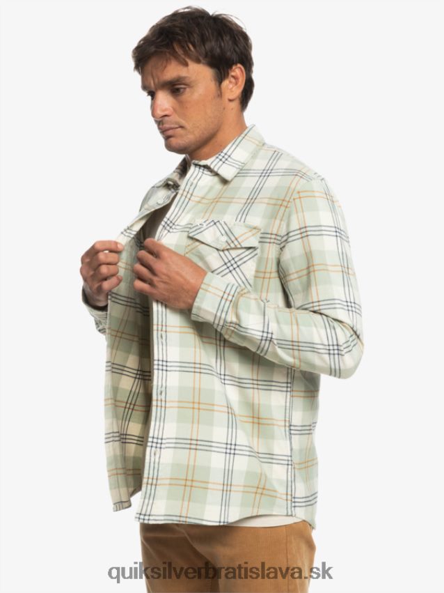 Harelaw stretch košeľa s dlhým rukávom Quiksilver muži B80HXR1510 púštny mudrc zajac