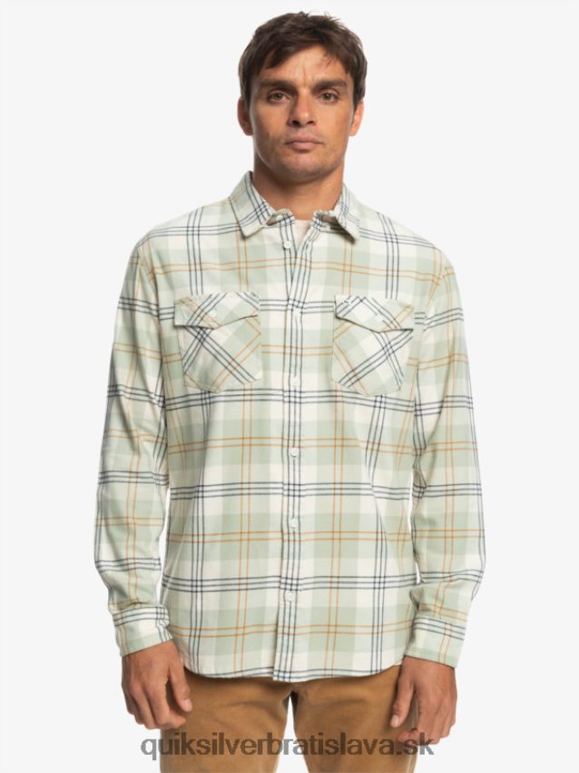 Harelaw stretch košeľa s dlhým rukávom Quiksilver muži B80HXR1510 púštny mudrc zajac