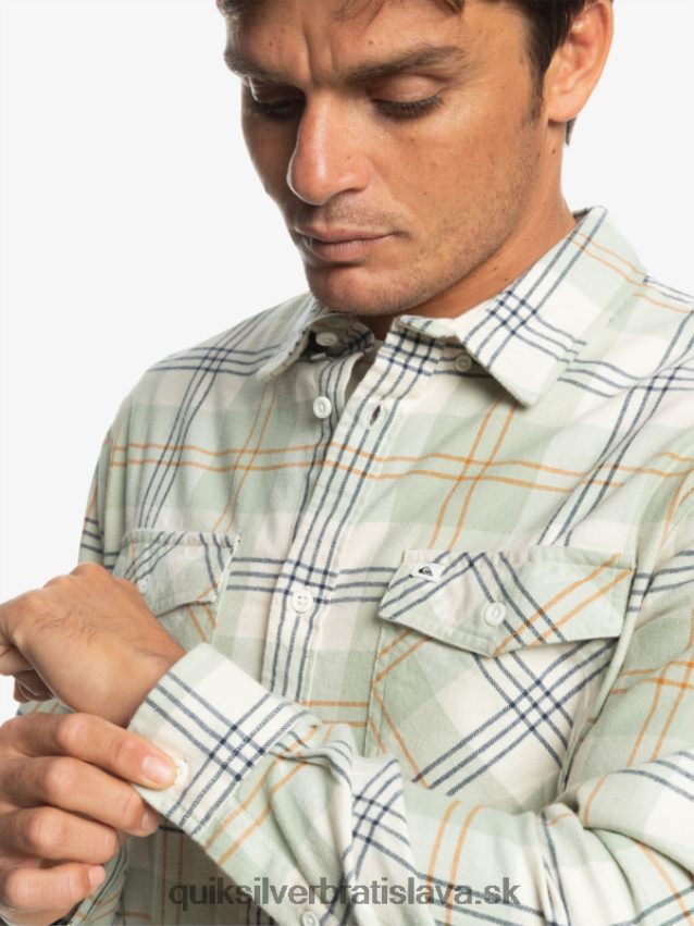 Harelaw stretch košeľa s dlhým rukávom Quiksilver muži B80HXR1510 púštny mudrc zajac