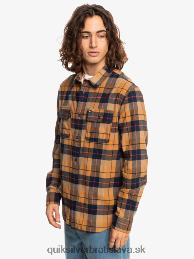 Kinsale stretch tričko s dlhým rukávom Quiksilver muži B80HXR1506 hnedý cukor kinsale