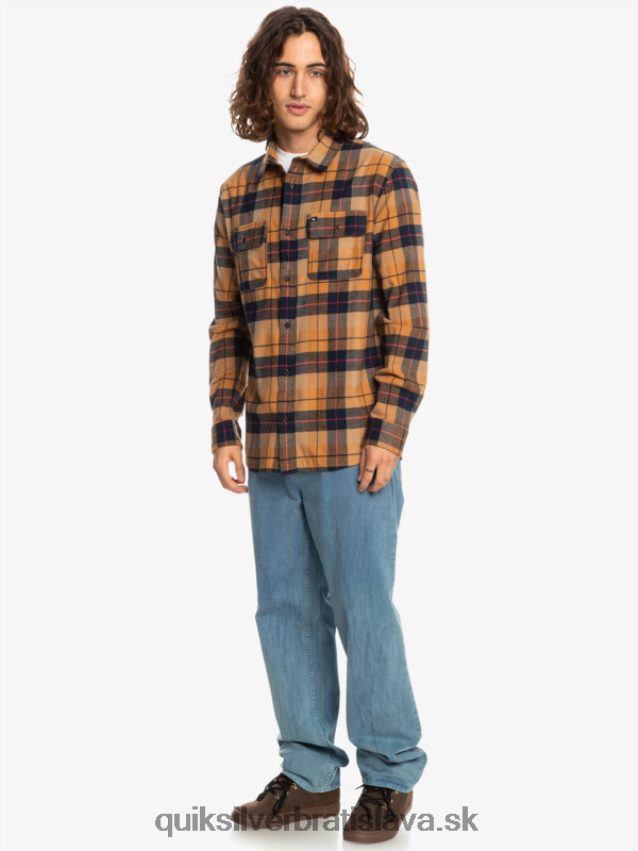 Kinsale stretch tričko s dlhým rukávom Quiksilver muži B80HXR1506 hnedý cukor kinsale