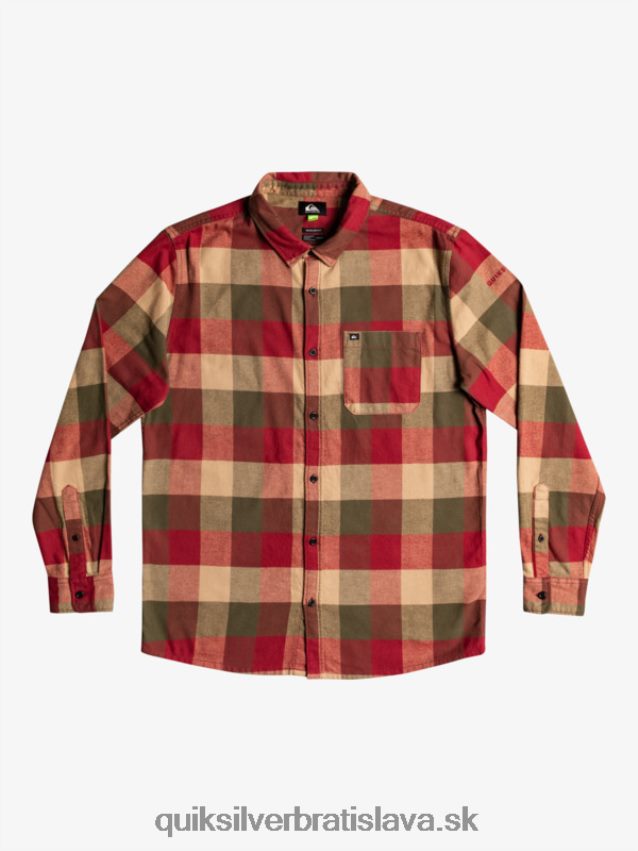 Motherfly flanelová košeľa s dlhým rukávom Quiksilver muži B80HXR1571 rubínová vínna muška