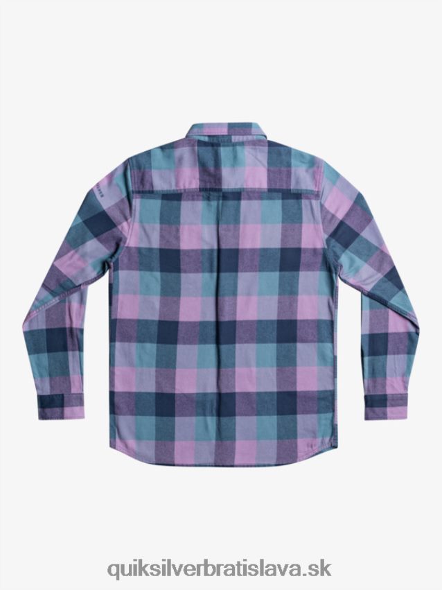 Motherfly flanelová košeľa s dlhým rukávom Quiksilver muži B80HXR1572 insígnie modrá materská muška