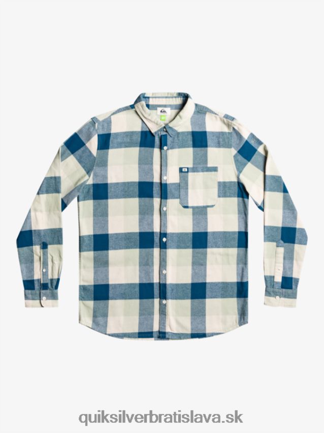 Motherfly flanelová košeľa s dlhým rukávom Quiksilver muži B80HXR1573 púštna šalvia materská muška
