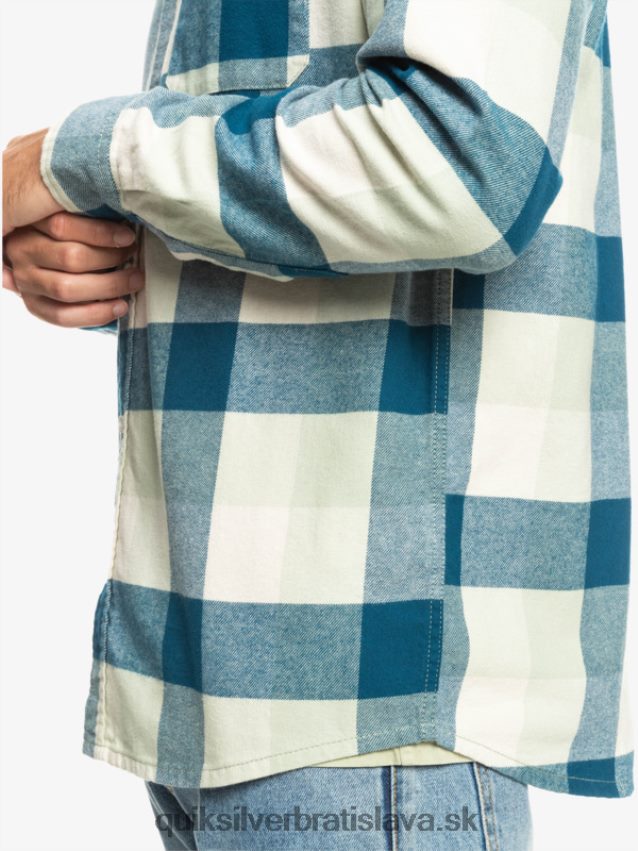 Motherfly flanelová košeľa s dlhým rukávom Quiksilver muži B80HXR1573 púštna šalvia materská muška