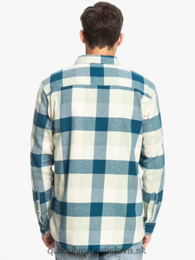 Motherfly flanelová košeľa s dlhým rukávom Quiksilver muži B80HXR1573 púštna šalvia materská muška