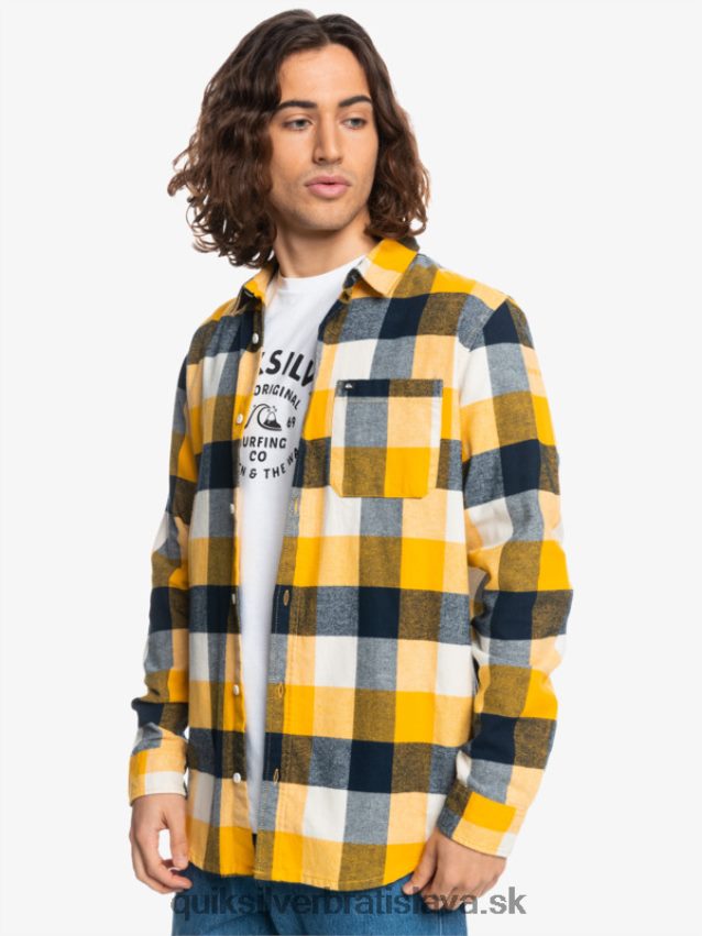 Motherfly flanelová košeľa s dlhým rukávom Quiksilver muži B80HXR1575 matka breza 223