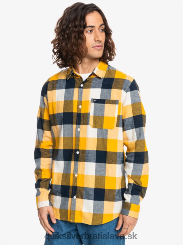 Motherfly flanelová košeľa s dlhým rukávom Quiksilver muži B80HXR1575 matka breza 223