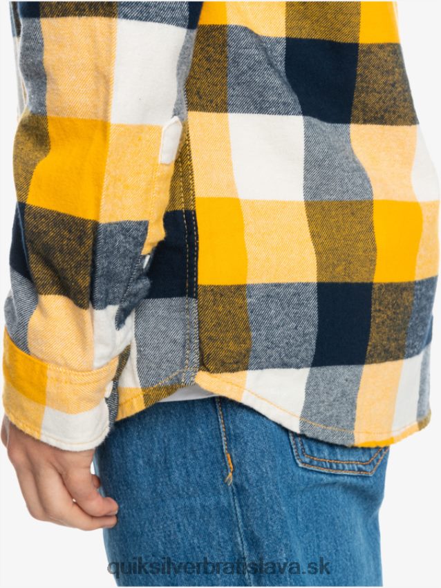 Motherfly flanelová košeľa s dlhým rukávom Quiksilver muži B80HXR1575 matka breza 223