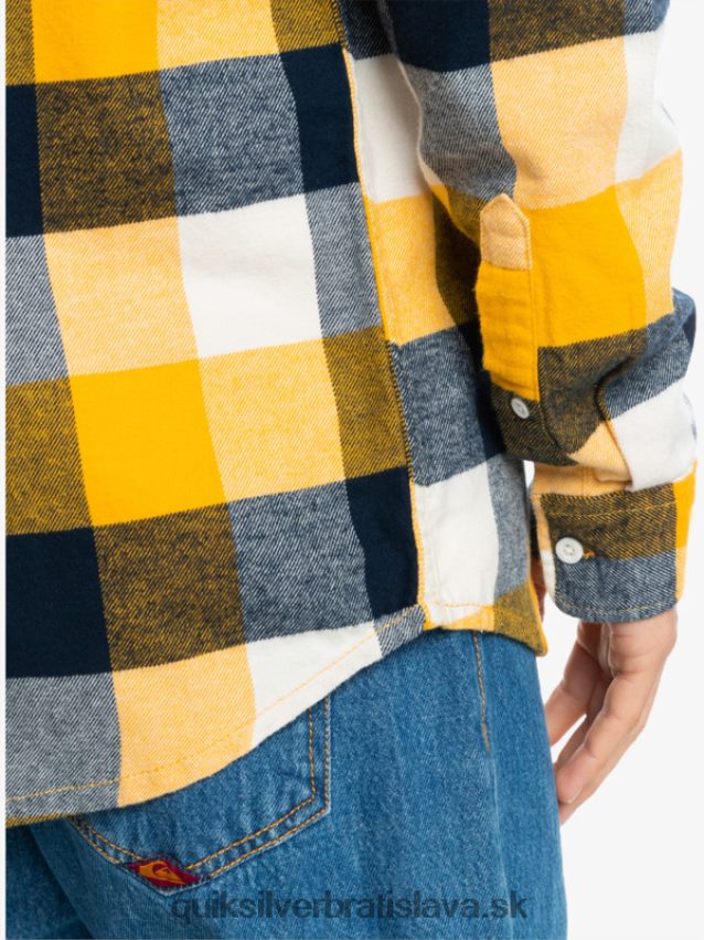 Motherfly flanelová košeľa s dlhým rukávom Quiksilver muži B80HXR1575 matka breza 223