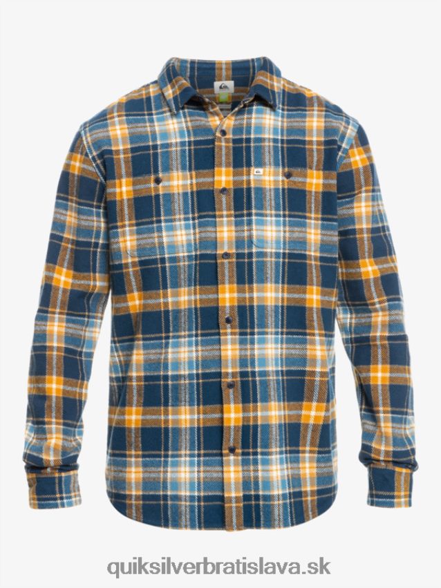 Neohrozená flanelová košeľa s dlhým rukávom Quiksilver muži B80HXR1770 insígnie modrá neohrozená