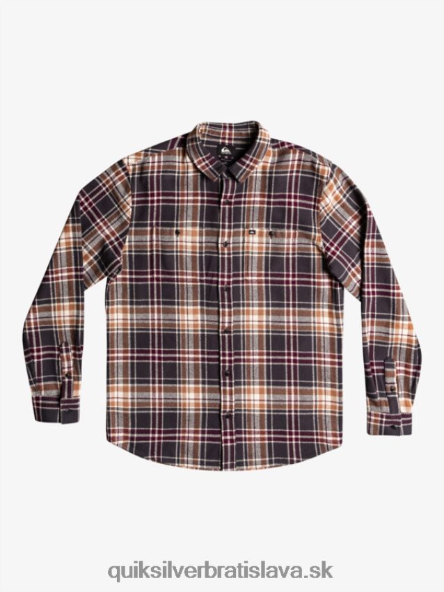 Neohrozená flanelová košeľa s dlhým rukávom Quiksilver muži B80HXR1771 fantómový neohrozený