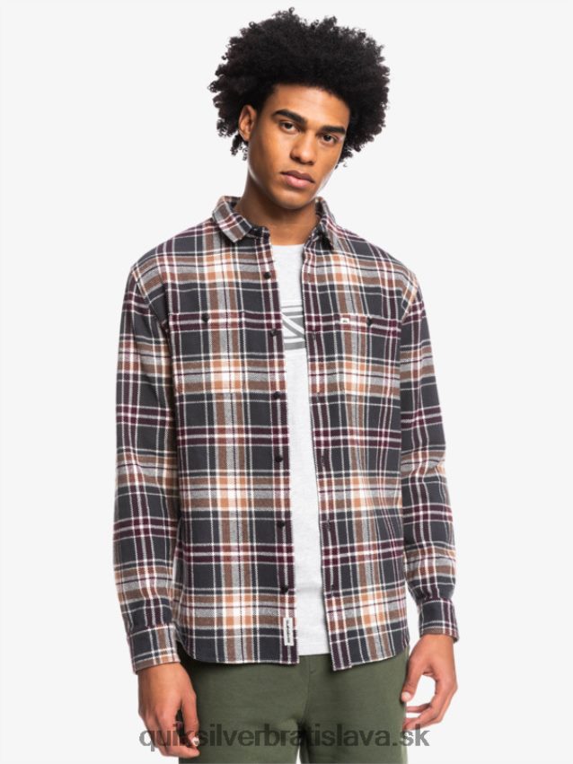 Neohrozená flanelová košeľa s dlhým rukávom Quiksilver muži B80HXR1771 fantómový neohrozený