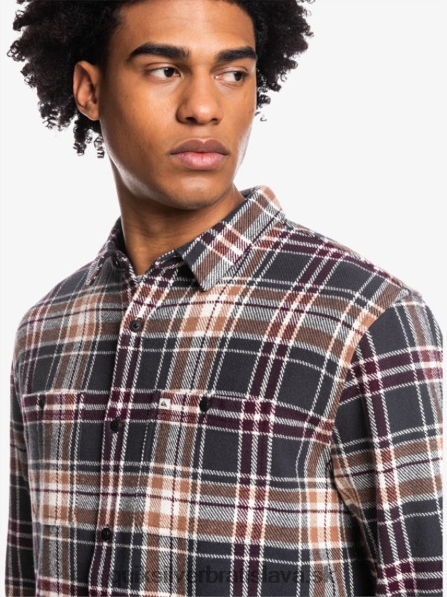 Neohrozená flanelová košeľa s dlhým rukávom Quiksilver muži B80HXR1771 fantómový neohrozený