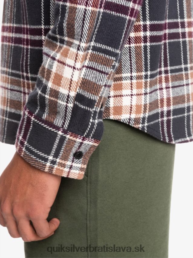 Neohrozená flanelová košeľa s dlhým rukávom Quiksilver muži B80HXR1771 fantómový neohrozený