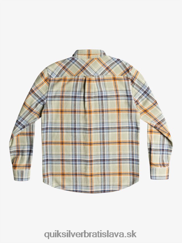 Neohrozená flanelová košeľa s dlhým rukávom Quiksilver muži B80HXR1772 púštny mudrc neohrozený