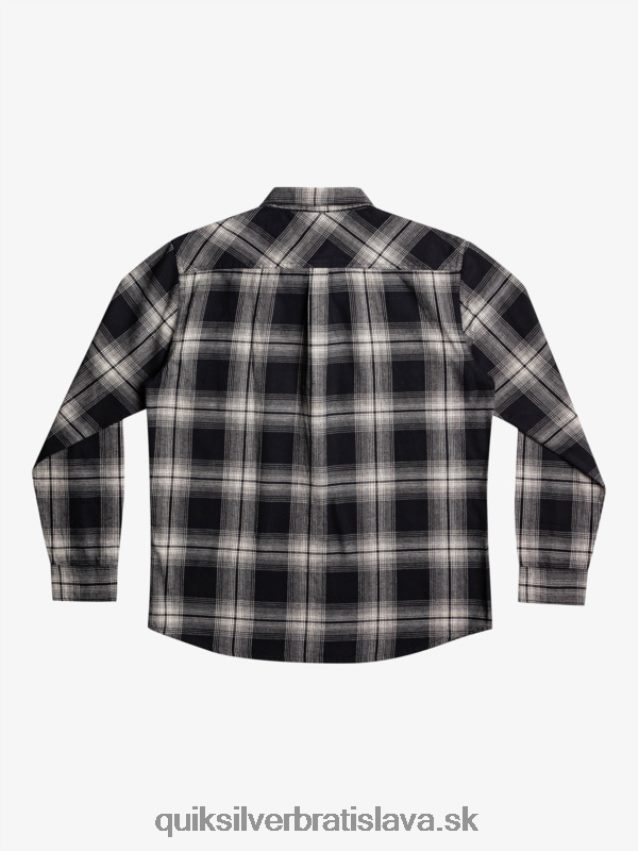 Saturn kockovaná košeľa s dlhým rukávom Quiksilver muži B80HXR1692 čierny saturn