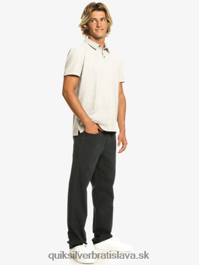 Západná plavba polokošeľa s krátkym rukávom Quiksilver muži B80HXR475 svetlosivý vres