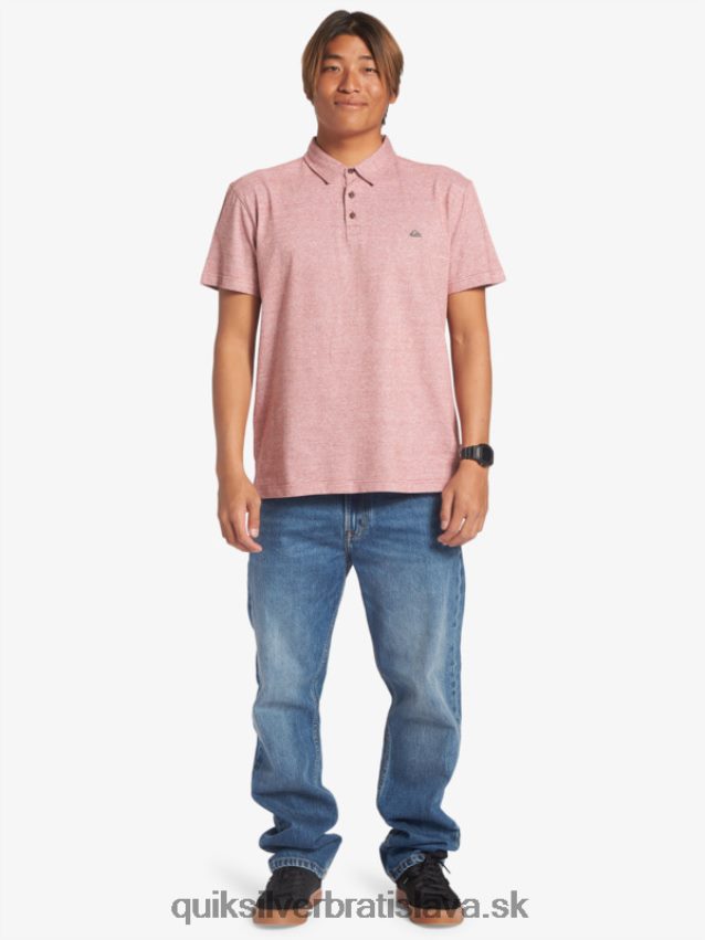 Západná plavba polokošeľa s krátkym rukávom Quiksilver muži B80HXR478 červený okr