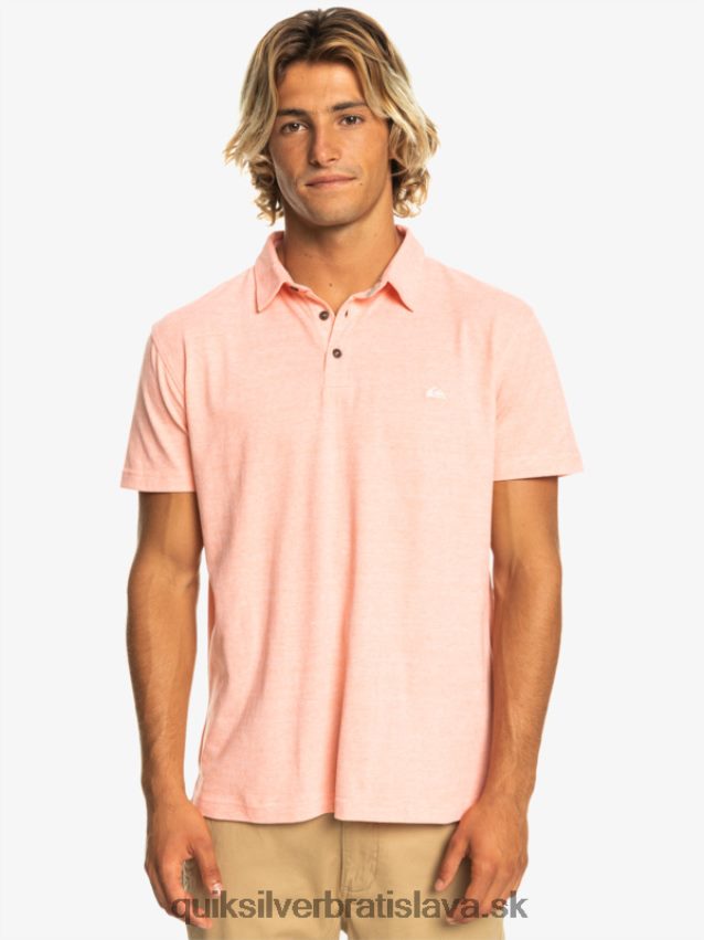 Západná plavba polokošeľa s krátkym rukávom Quiksilver muži B80HXR480 čerstvý losos