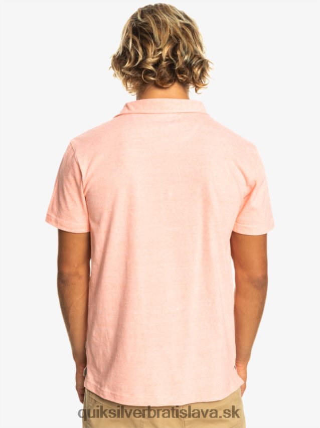Západná plavba polokošeľa s krátkym rukávom Quiksilver muži B80HXR480 čerstvý losos