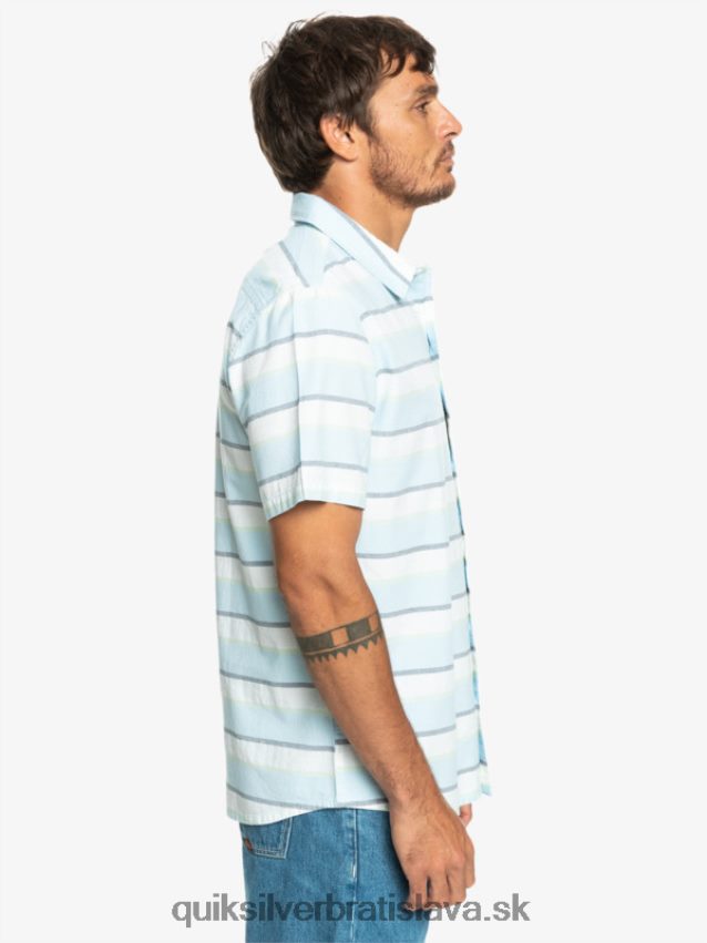 cali sunrise košeľa s krátkym rukávom Quiksilver muži B80HXR1206 biele kali východ slnka 231