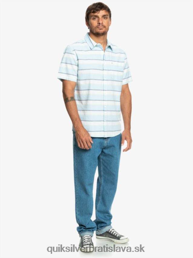 cali sunrise košeľa s krátkym rukávom Quiksilver muži B80HXR1206 biele kali východ slnka 231