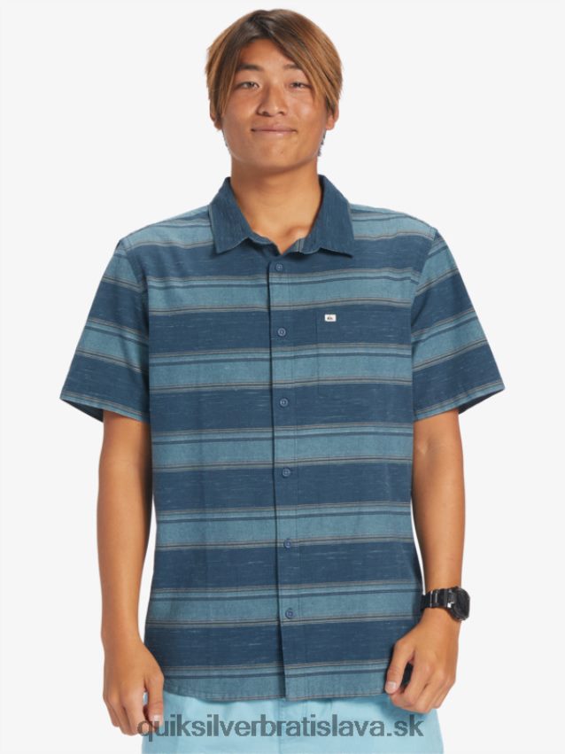cali sunrise košeľa s krátkym rukávom Quiksilver muži B80HXR446 polnoc navy cali str