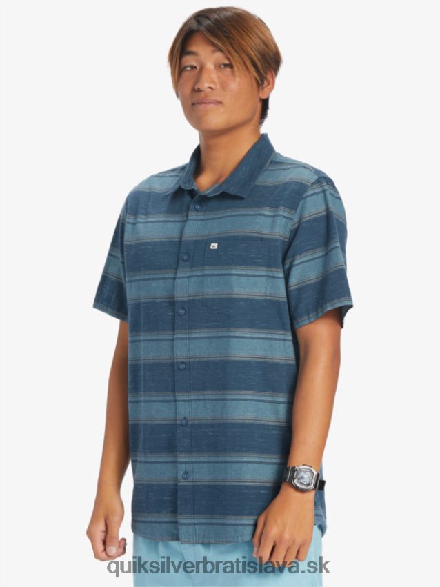 cali sunrise košeľa s krátkym rukávom Quiksilver muži B80HXR446 polnoc navy cali str