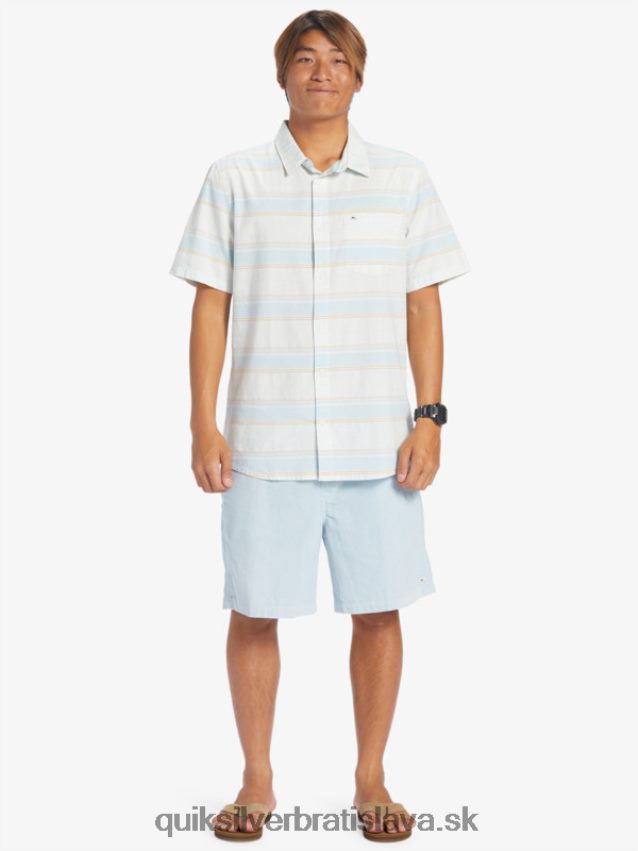 cali sunrise košeľa s krátkym rukávom Quiksilver muži B80HXR447 nebesky modrá kali str