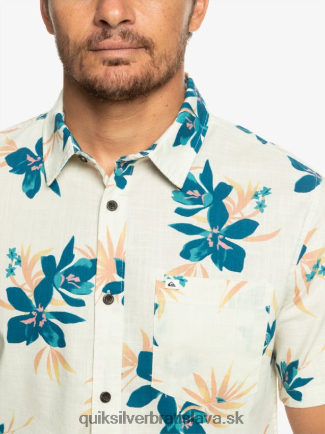 celosvetová košeľa s krátkym rukávom Quiksilver muži B80HXR1088 breza holidzovaná