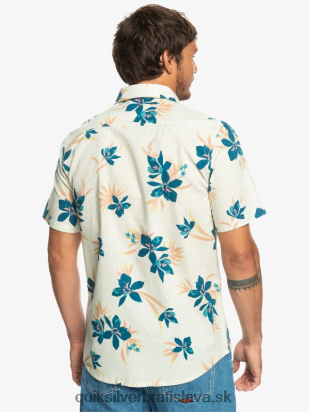 celosvetová košeľa s krátkym rukávom Quiksilver muži B80HXR1088 breza holidzovaná