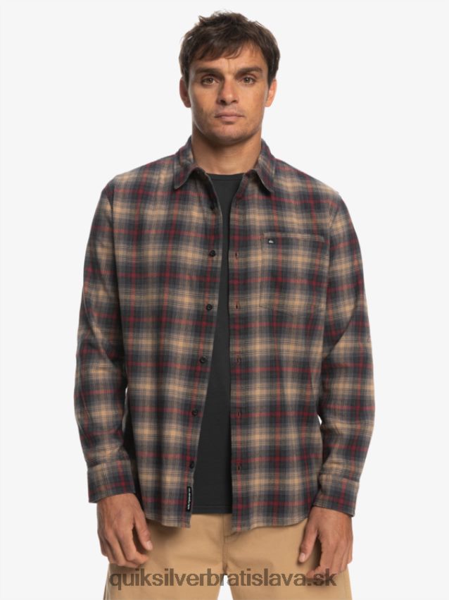 cramond stretch košeľa s dlhým rukávom Quiksilver muži B80HXR1049 rubínové víno cramond