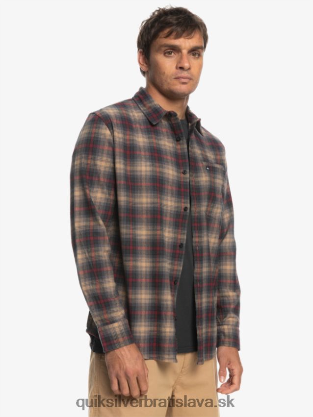 cramond stretch košeľa s dlhým rukávom Quiksilver muži B80HXR1049 rubínové víno cramond